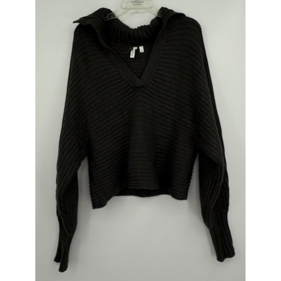 Sierra By Elan Women's Collard Slouchy Ribbed Knit Sweater Boho Casual Chic Sz S - Picture 2 of 10